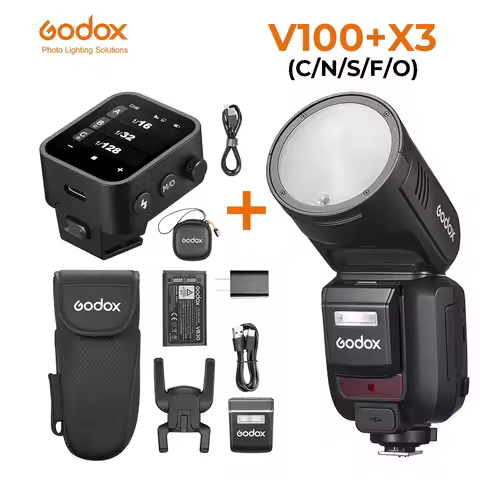 Godox V100 V100C V100N V100S Round Head Camera Flash Wireless Transmission Speedlite Flash for Canon