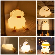 [SG Stock] Cute and Funny Enjoy Music Duck Silicon Touch Night Light Lamp Birthday Gift 欢乐音乐鸭拍拍小夜灯US