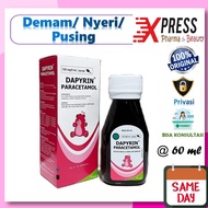 Xpress Dapiryn Syrup 60ml Fever Medicine Paracetamol Syrup Liquid Bottle Paracetamol Fever Medicine 