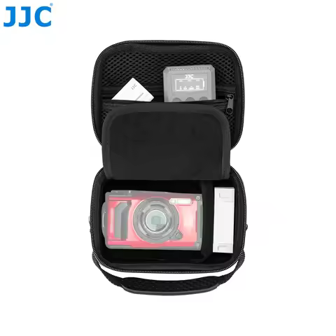 JJC Durable EVA Camera Storage Bag with Movable Dividers Camera Case Pouch for Olympus TG-7 TG-6 Gop