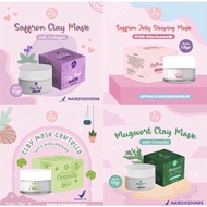 (Ready) SAFFRON JELLY SLEEPING MASK CLAY CENTELLA MASK SAFFRON CLAY MUGWORT CLAY MASK HIEL BEAUTY