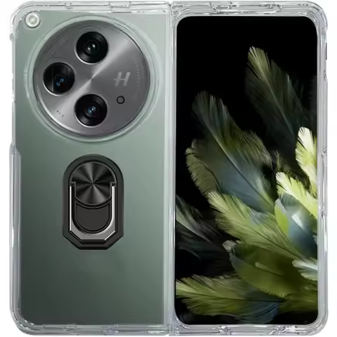 Case For Oneplus Open Clear Hard Plastic Kickstand Bracket Case For OPPO FIND N3 Couqe Funda