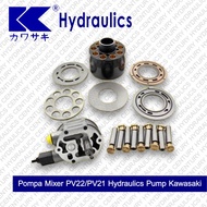 Pompa Mixer PV22/PV21 Hydraulics Pump Valve Plate Bearing Plate Charge Gear Pump Block PIston Kawasa