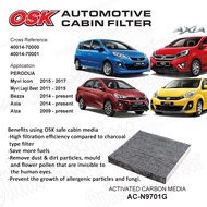 OSK Cabin Air Filter Charcoal Perodua Myvi Icon Myvi Lagi best Bezza Axia Aruz and Alza 2014-2022 AC