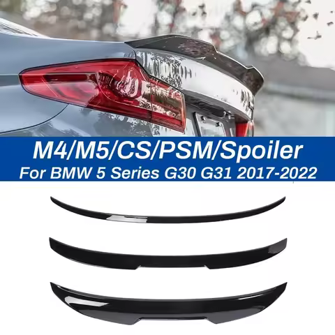 Rear Bumper Lip Trunk Roof Spoiler Wing For BMW 5 Series G30 G31 G38 2017-2022 M4 M5 CS PSM Style Ca