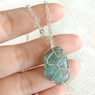 Blue Apatite Pendant Necklace