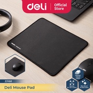 Deli Mouse Pad / Tatakan Mouse Polos 25 x 20 cm Warna Hitam Anti Slip Cocok untuk Kantor 33188