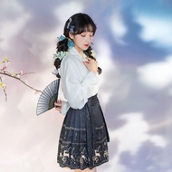 Horse Skirt Suit Short Horse Skirt S-XL Daily Hanfu Horse Skirt Daily Hanfu Suit Ming Made Chinese E