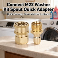 Spout Kit Connect Washer Quick M22 Adapter High