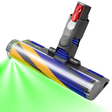 Soft Roller Brush for Dyson V12Detect SV30 SV46 and V12 Detect Slim Absolute Vacuum Cleaner, LED Dus
