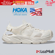 HOKA ONE ONE HOPARA 2 น้ำหนักเบาและระบายอากาศได้ดี รองเท้าลุย （สีขาว）ผู้หญิง รองเท้าแตะกีฬา