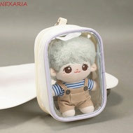 NEXARIA‌ 10cm Transparent Doll Bag, Portable Clear Doll Storage Bag, Mini Display Zipper PVC Outdoor
