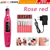 【Black/Rose】Rechargeable Nail Drill Machine Cordless Portable Manicure Machine Nail Drill Pen DIY Engraving Tool Kit Electric-Engraver-Pen