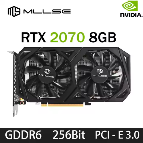 MLLSE Placa De Video NVIDIA GeForce RTX 2070 8GB GDDR6 256-bit PCIe 3.0 x16 Desktop Computer Gaming 