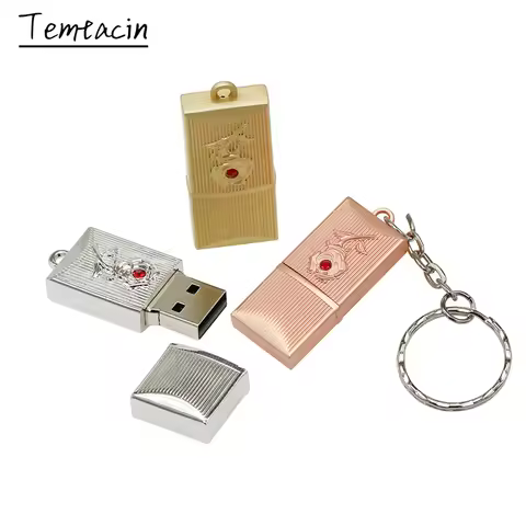 Metal Rose Gold Rectangle USB Flash Drive U Disk 8GB Pendrive 16GB 32GB Pen Drive 64GB 128GB 256G cl