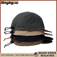 🇲🇾 Plain 4 panel Camp cap Unisex Drawstring Baseball cap Street wear Hip-hop cap 四页抽绳棒球帽