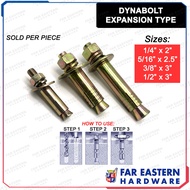 Dynabolt Expansion Type 1/4" | 5/16" | 3/8" | 1/2" Dyna Bolt
