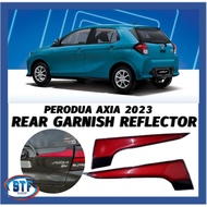 Perodua Axia New 2023 Rear Trunk Reflector Convert Accessories Rear Garnish Reflector Cover Tail Lam