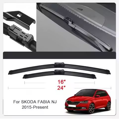 2PCS Car Wiper Blades for SKODA FABIA,ELROQ,ENYAQ,FABIA,KAMIQ Front Windscreen Windshield Double Rub