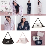 🐧sanrio house SNIDEL HOME♡KUROMI 睡衣套裝, 連帽外套, ONLINE限定 刺繡手提袋, ONLINE限定 刺繡荷葉邊收納袋✈️日本代購/代拍🐧龍店