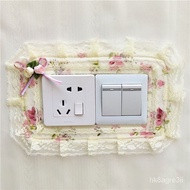 Switch Stickers Wall Stickers Socket Sticker Switch Protective Cover Fabric Lace Living Room Bedroom Lamp Switch Socket