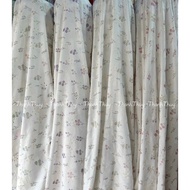 Raw fabric embroidered with floral prints in 4 colors
