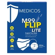 MEDICOS M99 Flip Lite Surgical Face Mask (White) 10s