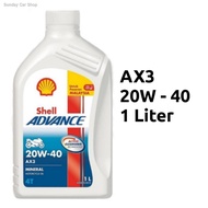✈◎100% ORIGINAL SHELL ADVANCE 4T AX3 20W40 ENGINE OIL MINYAK HITAMHot