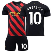 หมายเลข9 Erling Haaland No. 10เสื้อฟุตบอลแมนเชสเตอร์ซิตี้ Grealish สำหรับเด็กหญิงเด็กชายและผู้ชายผู้