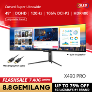 PRISM+ X490 PRO 49" 120Hz Quantum Dot HDR Super Ultrawide WQHD Curved 32:9 [5120 x 1440] Adaptive Sy