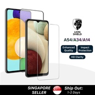 (SG) Lionshield Screen Protector Tempered Glass (Clear, Case Friendly), Compatible with Samsung A54 / A34 / A14 5G