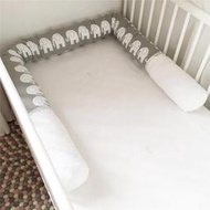 好康ins大象拼色圓柱形嬰兒四季可用兒童床圍可防碰撞嬰兒床