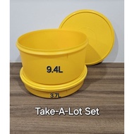 Tupperware Take-A-Lot Set - Small 3.7L (1)32.7cm(D) x 6.8cm(H)Large 9.4L (1)32.7cm(D) x 15.8cm(H)