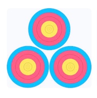 JVD Archery Target Face Vegas 3 Spot (3 x 20cm)