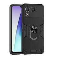 Casing for itel A200 itelA200 Phone Case Car Magnetic Ring Holder Armor Shockproof Silicone Edges Pr