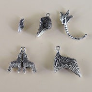 T Tibetan Silver Alloy Accessories Retro Spike Braces Dog Teeth Bear Teeth Tibetan Teeth Braces Pend
