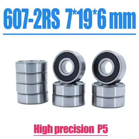 10PC 607-2RS Bearing 7*19*6 mm Rubber Sealed Miniature Mini Ball Bearing ABEC-5 607 RS Chrome Steel 