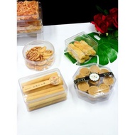 圓形透明餅干盒塑料環保食品盒帶蓋方形酥餅千層蛋糕提拉米蘇盒子