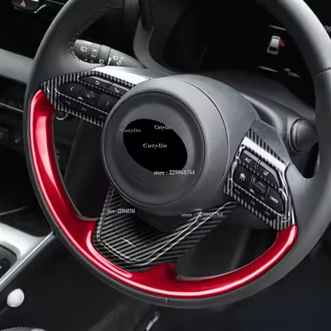 For Toyota Yaris/Cross Aqua Sienta 2021 2022 2023 ABS Black Glossy Steering Wheel Panel Switch Butto