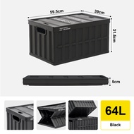 Citylife 64L Folding Storage Box Collapsible Crate With Lid Multipurpose Car Organizer Box Camping