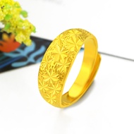[COD] แหวนเครื่องประดับทองเหลืองชุบทองแท้สำหรับผู้หญิงแหวนคู่ยิปโซทองเลียนแบบ