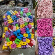 Large 3D Letter Beads, Alphabet Letters, Large Holes, Choose Color