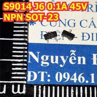 50 pieces S9014 SMD code J6 0.1A 45V NPN TRANSISTOR reverse stickers SOT-23 kde1536