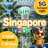 Singapore SIM Card / Travel SIM Card / 1–30 Day High-Speed ​​Data Plans / 4G/5G / Hotspot Support & 