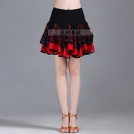 Latin Dance Square Rose Practice New Style Dance Performance Skirt Special Skirt Dance Lucky Three-S