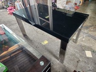 台南二手家具閣樓 強化厚玻璃餐桌 限台南