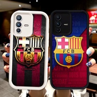 N121 Barcelona Black and White Silicone Casing for VIVO V23 V23E Y200 Y75 5G Case