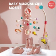 Baby Bed Musical Crib Cot Mobile with Night Lights and Rotation, Rattles, Comfort Toys for Newborn Infant Boy Girl