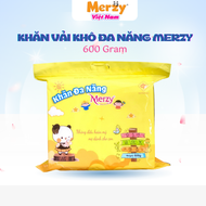 Khăn Khô Đa Năng Merzy Cho Bé Cao Cấp 600gram Bề Mặt Kim Cương - Kích Thước 14x19 Cm
