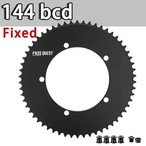 144 BCD Chainring Fixed Gear Track Fixie Bike Round Single 46T 48T 50T 52t 54 58t 60t 65t 66t Mounta